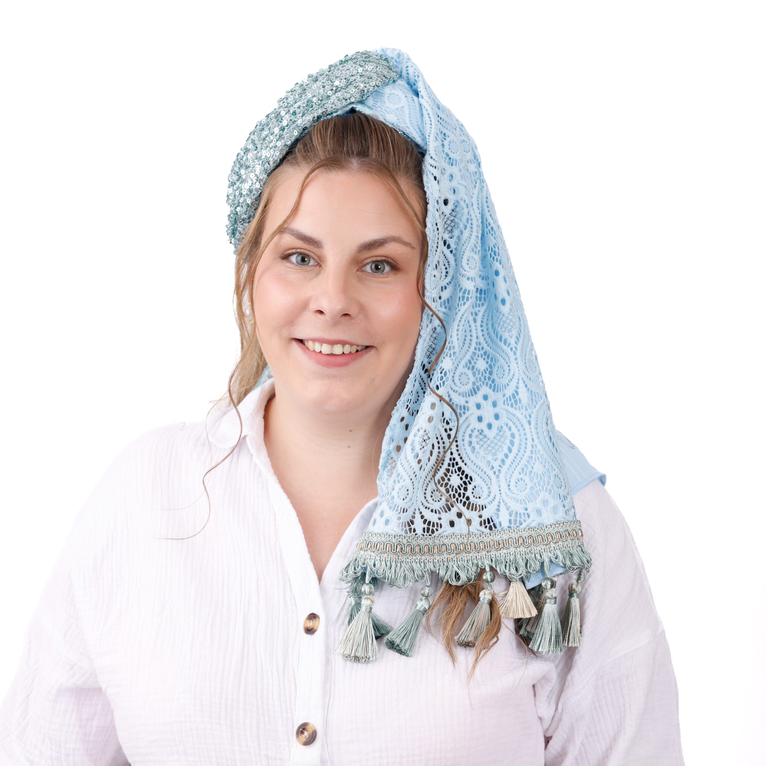 טורבן מטפחת M תכלת – תמונה 2